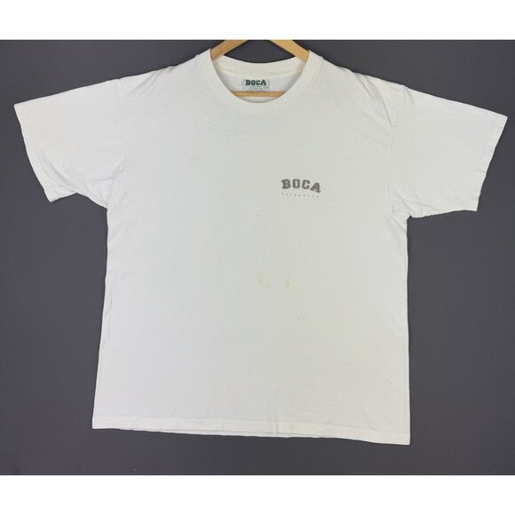 Vintage 90's Boca Authentic White Shirt Logo Streetwear Designer Hype XL Rare - Picture 1 of 13